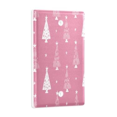 Imagem de Blueangle Placa de parede decoradora de capa em branco, tamanho padrão, árvore de Natal com desenho animado de 1 gangue para quarto de escritório em casa, 4,53 x 2,76 polegadas (522)