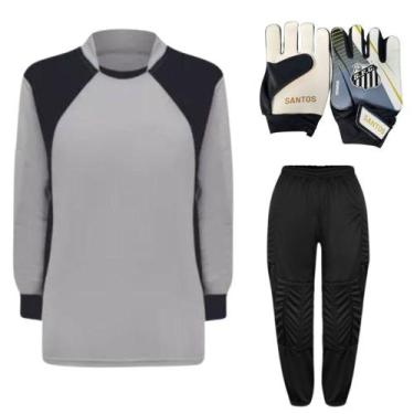 Imagem de Kit De Goleiro TRB + Luva De Goleiro Infantil Santos DRB Goalkeeper - 