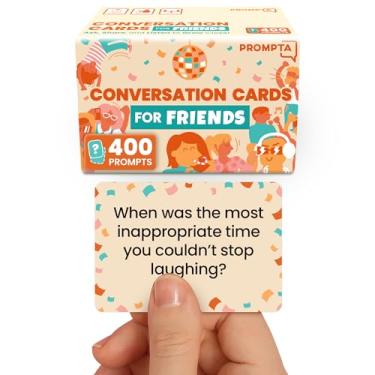 Imagem de Prompta Conversation Starters for Friends – Fun Gifts for Friends – Get to Know Your Friends Game Questions - Conversation Cards for Families, Coworkers, Road Trips, Girls Night, Family Game Night