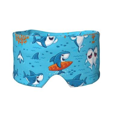 Imagem de Máscara de proteção para olhos e orelhas com estampa de baleia submarina, respirável, ajustável, blecaute, confortável