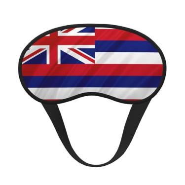 Imagem de Máscara de dormir blackout com estampa americana bandeira do Havaí máscara para os olhos com luz macia para dormir meditação viagem ioga