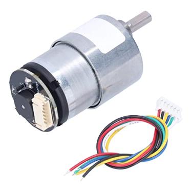 Imagem de Ymiko Motor Microengrenado 12V DC Com Codificador, Motor Elétrico de Redução de Velocidade de Alta Precisão para Projetos de Robótica e Automação (37 RPM)
