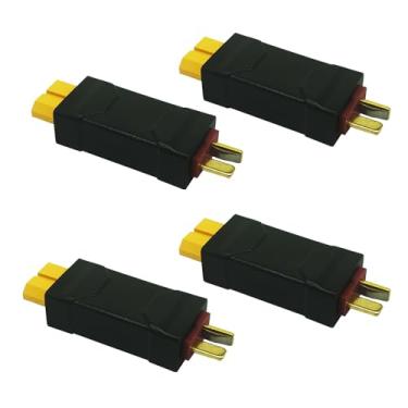 Imagem de ZHUOYUEFSC 4Pcs New Upgraded XT60 Connector Female to T Male Plug Connector Adapters No Wires RC LiPo Battery Connectors for RC LiPo FPV Toy Car Plane Drone Battery