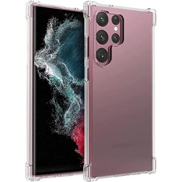 Imagem de Folmeikat Capa para Samsung Galaxy S23 Ultra, capa protetora de borracha TPU flexível com absorção de choque para celular Samsung Galaxy S23 5G ultra transparente de 6,8 polegadas