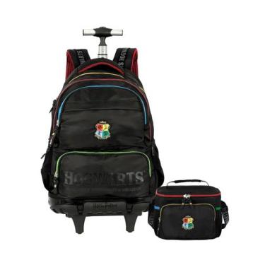 Imagem de Kit Harry Potter Mochila 2EM1 Rodas + Lancheira Térmica Luxo - Luxcel