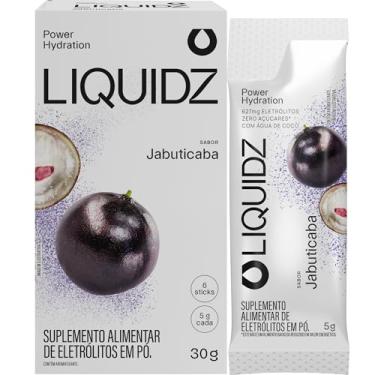 Imagem de LIQUIDZ® - Eletrólitos Zero Açúcares - Sabor Jabuticaba - Kit 1 Caixa - 14 sachês