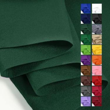 Imagem de Ribreeze Folha de tecido de feltro verde floresta 91.4 cm x 91.4 cm (1 jarda quadrada) 1 mm de espessura, perfeito para artesanato, bricolage, costura e decoração, projetos vendidos pela The Yard