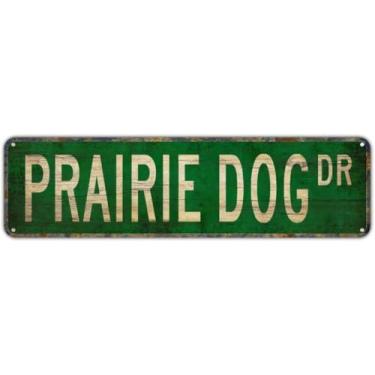 Imagem de Busppoy Placa de metal de estanho Prairie Dog Dr Rerto placa de lata vintage placa de alumínio placa de metal placa retrô para casa, bar, escritório, decoração de parede ao ar livre, 10 x 40 cm