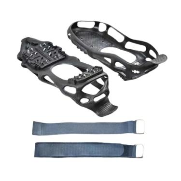 Imagem de KiBcsLic Grampos de gelo, crampons, acessório leve para calçados, aderência no gelo para tração na neve, grampos para escalada, montanhismo e atividades ao ar, Xl