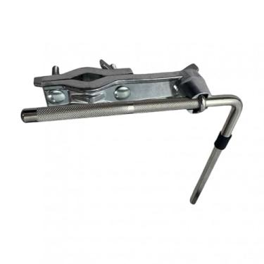 Imagem de YIJU Suporte de montagem de bateria com braçadeira, em liga de zinco, ajustável, para prato de bateria, com braço extensor e fixação para cowbell.