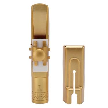 Imagem de Jiawu Kit de Bocal de Saxofone Tenor Bb, Bocal de Sax de Latão Com Tampa, Peça de Boca de Substituição para Prática