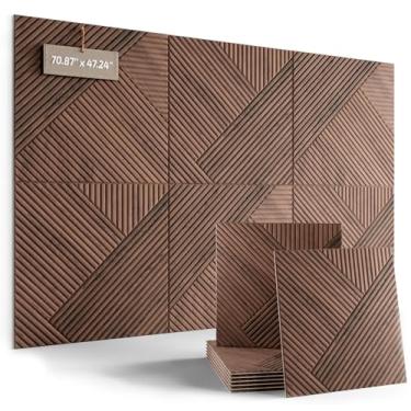 Imagem de Fluxynara Painéis de parede acústicos grandes artísticos, painéis decorativos absorventes à prova de som de 177 x 119 cm - 6 pacotes com 60 abas adesivas, para estúdio de gravação/escritórios