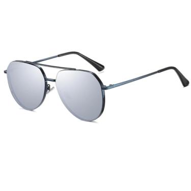 Imagem de JRLLFD Óculos de sol polarizados transparentes da moda para homens, lentes vintage para dirigir (5)