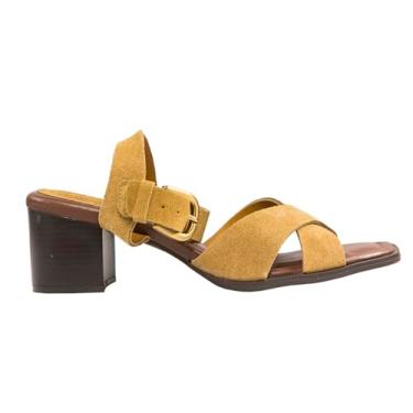 Imagem de Sandália Feminina Esther Couro Camurça Camel - Cód 685101-002 (Bege, BR, Adulto, Numérico, 34)