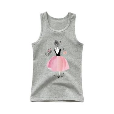 Imagem de Camiseta Regata Sem Mangas Para Meninas Com Estampa De Unicórnio Kawai