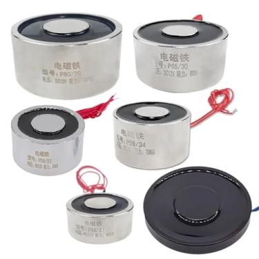 Imagem de P49/21 P50/27 P59/34 P65/30 P70/9 P80/38 Solenoide Eletroímã Elevador Sucker 12V 24VDC 55Kg/550N 1 peça (P65 30,24V)