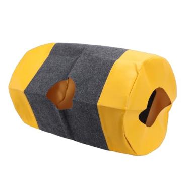 Imagem de SUNGOOYUE Saco de Túnel para Gatos, Centro de Atividades de Tapete Dobrável para Gatos Internos Com Enrugado e Bolas de Brinquedo, Tapete de Couro de Poliéster para Animais de