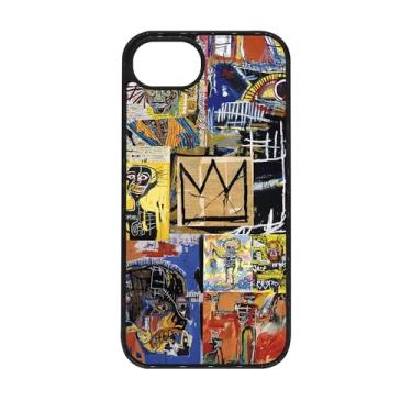 Imagem de qizjio Capa de telefone Basquiat à prova de choque com arte protetora para iPhone 16e