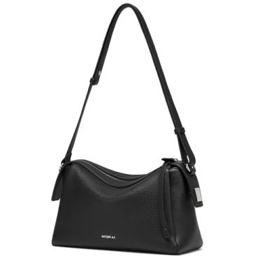 Imagem de LA FESTIN Bolsas transversais femininas com alça ajustável designer bolsas transversais para mulheres modernas, Grafite preto