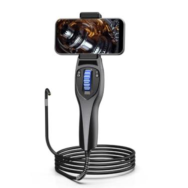 Imagem de Luocute Boroscópio de 6 Mm, Câmera de Inspeção HD 1080P Com Ponta Curva Bidirecional de 210 ° e à Prova de água IP67 para Inspeção Industrial de Encanamento de Automóveis