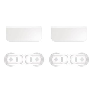 Imagem de FXW Cercadinho de acrílico para cães, conjunto com 2 fivelas adicionais para compartimento, para cercadinho de 61 cm, branco