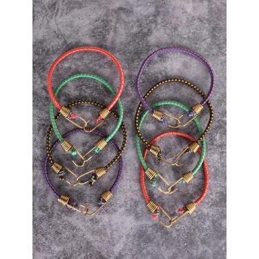 Imagem de Pacote com 8 cabos elásticos pequenos com ganchos, mini cordas elásticas ajustáveis para prender equipamentos em suportes de teto de carros, bicicletas, trailers e acampamento