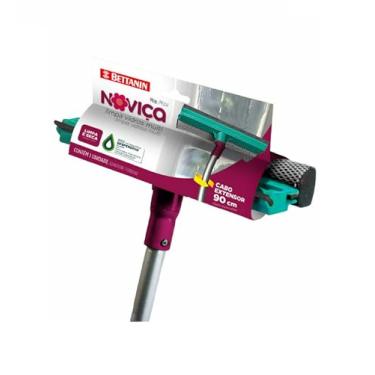 Imagem de Noviça - Mop Limpa Vidros Multi Rodo e Espuma com Cabo Extensor de 90cm, Bettanin