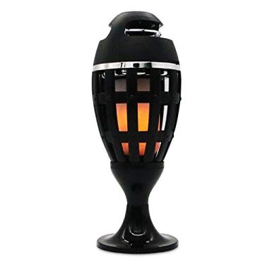 Imagem de Caixa de Som Chama LED Estéreo Portátil Sem Fio com Graves Chamada Mão para Festa em Casa Alimentado por USB