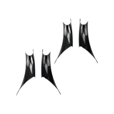 Imagem de 4 PCS Tampa da maçaneta da porta interna do carro compatível com BMW 3 4 Series F30 F30 F32 F34 F35 F36 2012 2013 2014 2015 2016 2017 Capa de apoio de braço(Carbon Fiber Pattern)