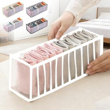 Imagem de 1 organizador de gaveta, organizador de roupas íntimas 6/7/11, divisórias, organizadores de armário e caixas de armazenamento, caixa de armazenamento dobrável para roupas íntimas e meias