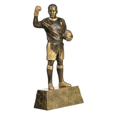 Imagem de KiBcsLic Estátua de jogador de futebol para mesa, decoração decorativa, arte e artesanato, troféu/prêmio, peça central para mesa ou prateleira, presente de, Style C