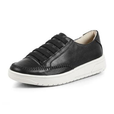 Imagem de Tênis Feminino Casual Preto em Couro DIfranca - 105 - Bella Dama, 36