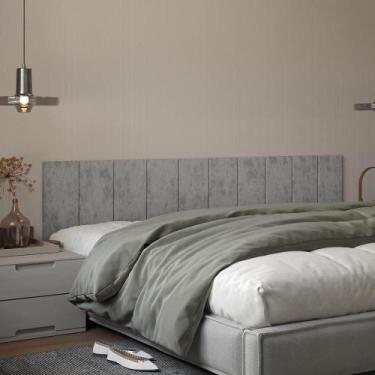 Imagem de Kit 10 Placas Cabeceira Modular Estofada Autocolante King - Via Nossa,