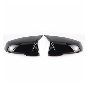 Imagem de Capa de espelho retrovisor lateral do carro, guarnição compatível com bmw x1 f48 x2 f39 f40 f53 f44 z4 g39 e toyota supra(Black-2pcs)