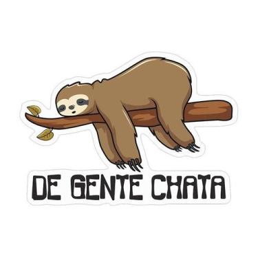 Imagem de Adesivo Decorativo Bicho Preguiça Frase Engraçada 9,2x6,5 - Teu Adesiv