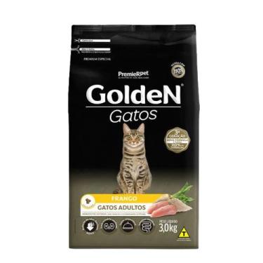 Imagem de Ração Golden Gatos Adultos Sabor Frango 3kg