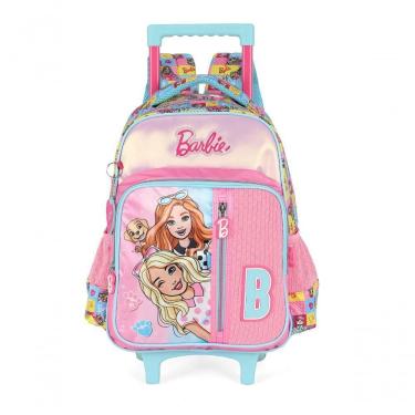 Imagem de Mochila Com Rodas Barbie Rosa - Unico Rosa