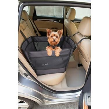 Imagem de Capa Protetora de Banco Individual Pet Impermeável Transporte Pet Carro Cadeira Pet Carro(Preto com Visor)