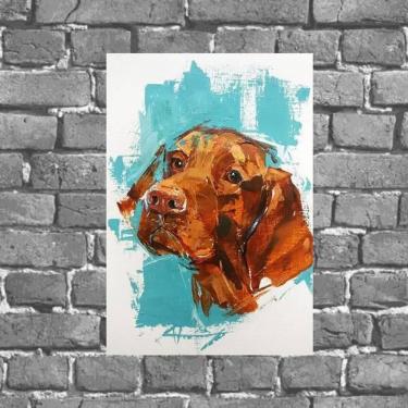 Imagem de Placa Decorativa Labrador Chocolate 18X27Cm