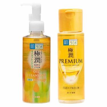 Imagem de Hada Labo Gokujyun Kit - Óleo Demaquilante + Loção Hidratante Facial, 