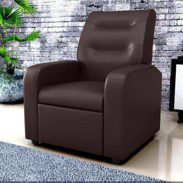 Imagem de Poltrona Decorativa Reclinável Cecilia Sintetico Marrom