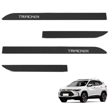 Imagem de Jogo de Friso Lateral Tracker 2013 a 2024 Preto Texturizado