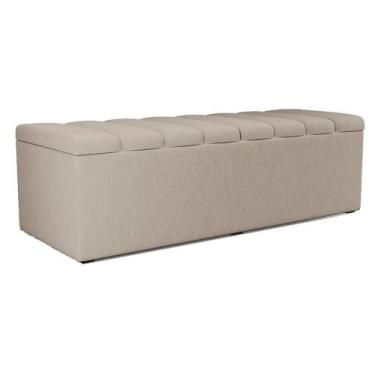 Imagem de Recamier Calcadeira Bau 160 cm Dalia Linho Artte - Arte das Cabeceiras