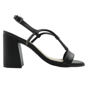 Imagem de Sandália Feminina Casual Social Salto Alto Bico Quadrado Ramarim 2441201