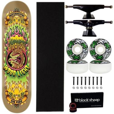 Imagem de Skate Wood Light Fiberglass Montado Profissional 8.1 Next 53-Masculino