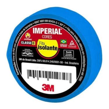 Imagem de Fita Isolante Imperial Azul 18mm x 20 Metros 3M
