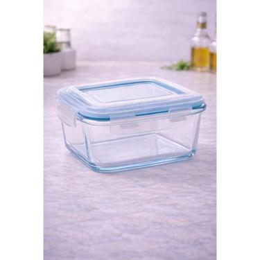 Imagem de Pote Hermético Quadrado de Vidro 800ml com Tampa Plástica - Quality Ho