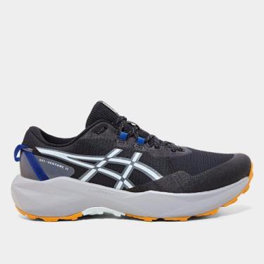 Imagem de Tênis Asics Gel-Venture 11 Masculino, Preto, Azul, 44