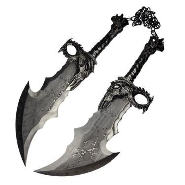 Imagem de Lâmina Do Caos Prateado Kratos God Of War Ragnarok Em Aço - Tenda Medi