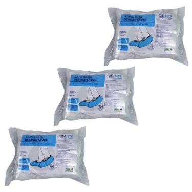 Imagem de KIT - Sapatilha Descartável com Elástico - 3 Pacotes com 100 Un - CSI 